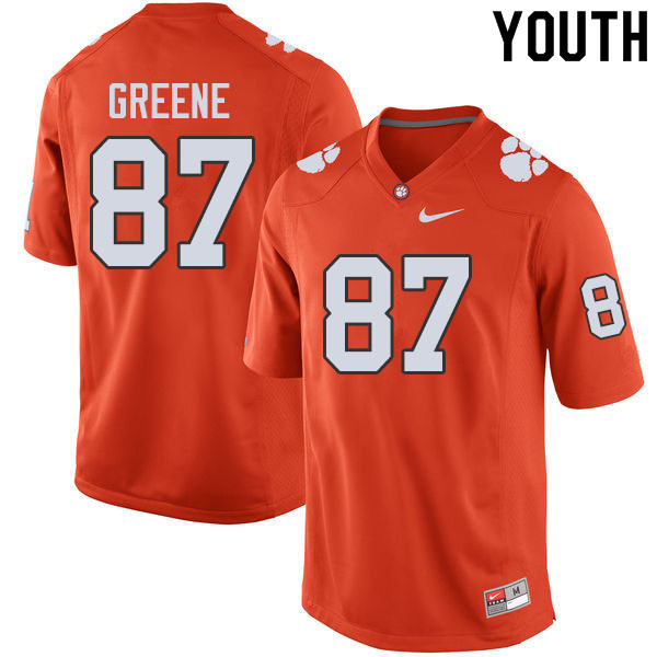 Youth #87 Hamp Greene Clemson Tigers College Football Jerseys Sale-Orange